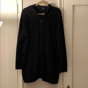 Black Full Zip Hoodie Sweater 3X